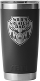 Yeti Rambler 20oz Tumbler with Mag Slider Lid Father's Day Customised