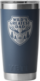 Yeti Rambler 20oz Tumbler with Mag Slider Lid Father's Day Customised