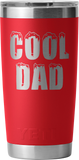 Yeti Rambler 20oz Tumbler with Mag Slider Lid Father's Day Customised