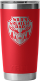Yeti Rambler 20oz Tumbler with Mag Slider Lid Father's Day Customised