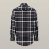 Hard Yakka Check Shirt 1/2 Button Charcoal