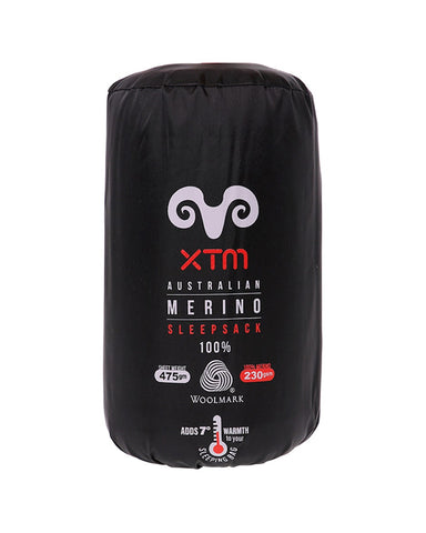 XTM Merino Sleeping Bag Liner Black 230