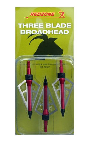 Redzone 3 Blade Broadhead 3 Pack 125g
