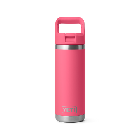 Yeti 18oz Rambler Bottle With Straw Cap - Tropical Pink (532mL)