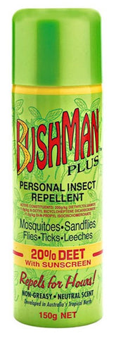 Bushman Repellent Plus 20% DEET With Sunscreen Spray 150g