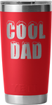 Yeti Rambler 20oz Tumbler with Mag Slider Lid Father's Day Customised