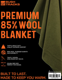 Bushtracks Olive 85% Wool Army Blanket