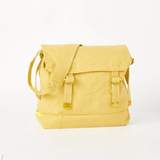 Cotton Canvas Webbing Shoulder Bag Khaki WH1
