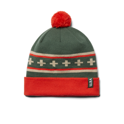 Yeti INTL POM Beanie Green/Orange