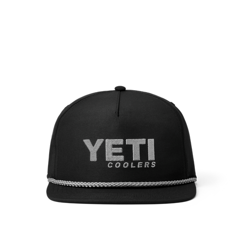 Yeti Flat Brim Rope Hat - Black