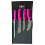 Sicut Butcher Knife Set w/ Pink Handles