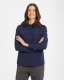 Xtm Cumberland Womens Long Sleeve Hike Shirt Navy