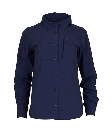 Xtm Cumberland Womens Long Sleeve Hike Shirt Navy