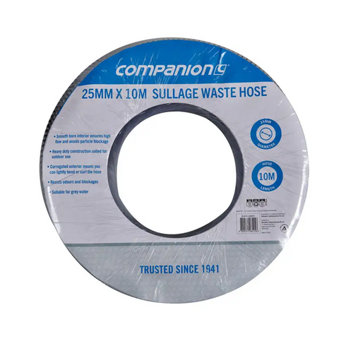 Companion 25mm Waste Water Hose 10m