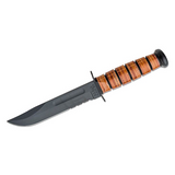 Ka-Bar USMC Utility Bowie Knife (Brown Wood)
