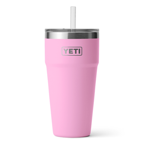Yeti 26oz Rambler Cup With Straw Power Pink