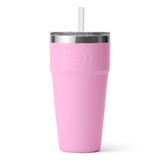 Yeti 26oz Rambler Cup With Straw Power Pink