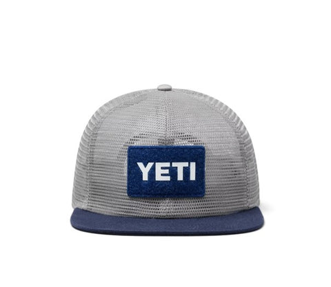 Yeti Velcro Patch Mesh Hat - Grey/Navy