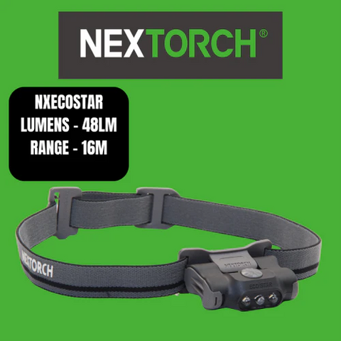 Nextorch H-Series EcoStar Headlight/Helmet Light - 4 Modes