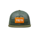 Yeti Velcro Patch Mesh Hat - Olive/Orange