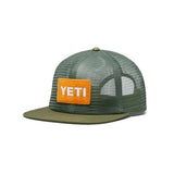 Yeti Velcro Patch Mesh Hat - Olive/Orange