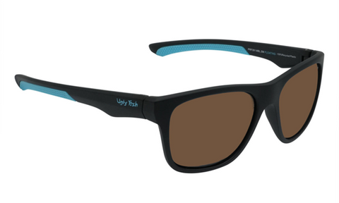 Ugly Fish Floating Polarizied Sunglasses Mat Black Brown Lens PFR391 MBL.BR