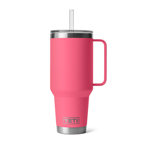 Yeti Rambler 42oz Mug w/ Straw Cap - Tropical Pink