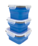Companion Popup Food Containers Blue 3 Pack