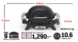 Weber Baby Q (Q1000N) Midnight Black LPG