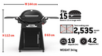 Weber Family Q+ (Q3200N+) Midnight Black LPG