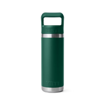 Yeti 18oz Rambler with Straw Cap -Black Forest Green (532ml)