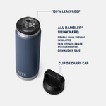 Yeti 26oz Rambler with Chug Cap - Black Forest Green (769ml)