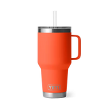 Yeti Rambler 35oz Mug w/ Straw Cap - Papaya