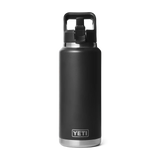 Yeti 36oz Rambler Bottle with Straw Cap - Black (1L)