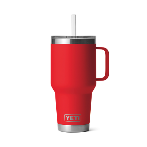 Yeti Rambler 35oz Mug w/ Straw Cap - Rescue Red