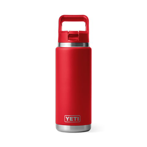 Yeti Rambler 26oz Bottle With Straw Cap - Rescue Red