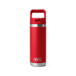 Yeti 18oz Rambler with Straw Cap - Rescue Red (532ml)