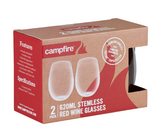 Campfire 620ml Tritan Stemless Red Wine Glass (2pk)