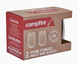 Campfire 450ml Tritan Stemless White Wine Glass (2pk)