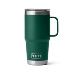 Yeti Rambler 20oz Travel Mug w/ Stronghold Lid - Black Forest Green