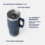 Yeti Rambler 20oz Travel Mug w/ Stronghold Lid - Black Forest Green