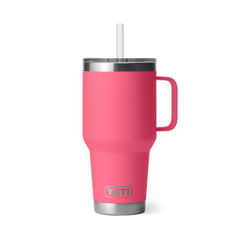 Yeti Rambler 35oz Mug w/ Straw Cap - Tropical Pink