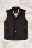 Burke & Wills Mens Oilskin Byron Vest Brown
