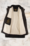 Burke & Wills Mens Oilskin Byron Vest Brown