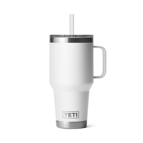 Yeti Rambler 35oz Mug w/ Straw Cap - White