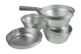 Wildtrak Aluminium Cook Set with Alcohol Burner 8 Piece Set