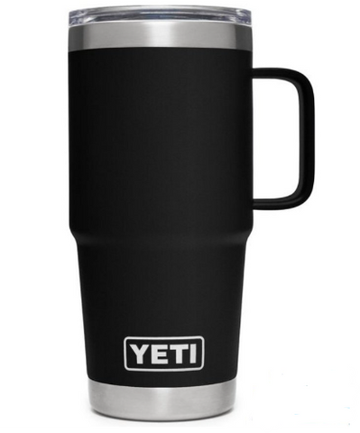 Yeti Rambler 20oz Travel Mug Black with Stronghold Lid