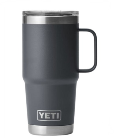 Yeti Rambler 20oz Travel Mug Charcoal with Stronghold Lid