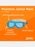 Zoggs Phantom Junior Mask Blue 6-14yr