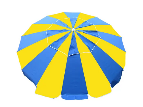 Beachkit Carnivale Beach Umbrella Royal/Yellow